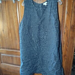 J.Jill Linen Striped Sleeveless Dress